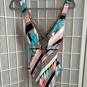 Trina Turk Black, Coral, Turq Swimsuit